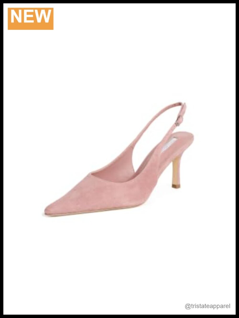 Pointed Toe Suede Stiletto Pump Buckle Ankle Strap Heels